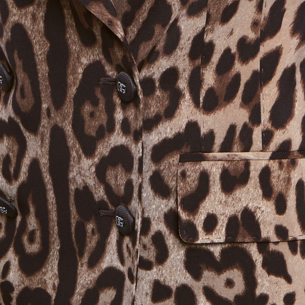 Dolce & Gabbana leopard printed doble breasted jacket size EU 48 NWT - Picture 6 of 7